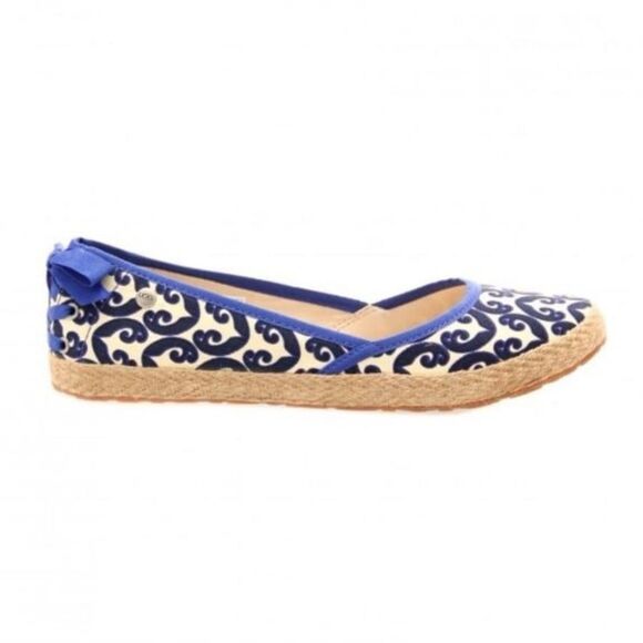 UGG Shoes - UGG Australia Women's Indah Marrakech Slip On Espadrille Yellow Blue Size 6.5